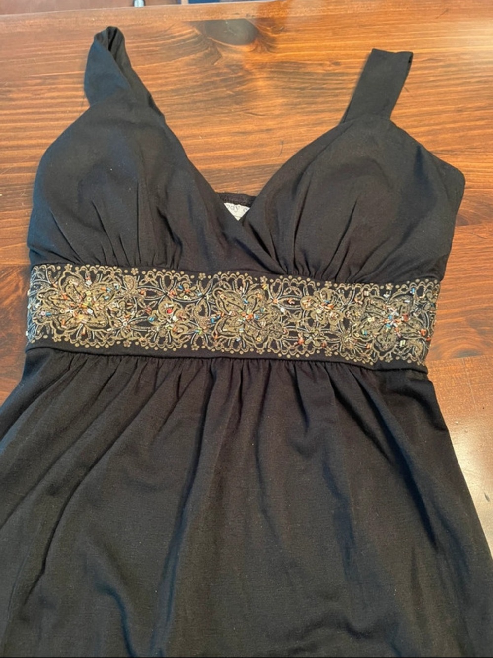Black Knit Dress With Embellishment. NWT Small
